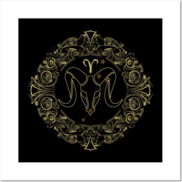 Zodiac Sign Aries Wall Art by Mandra